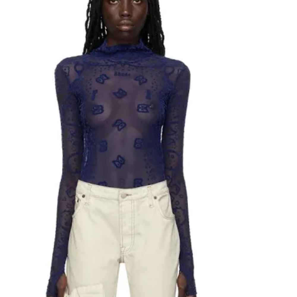 Nwt Rhude blue bandana bodysuit sz small